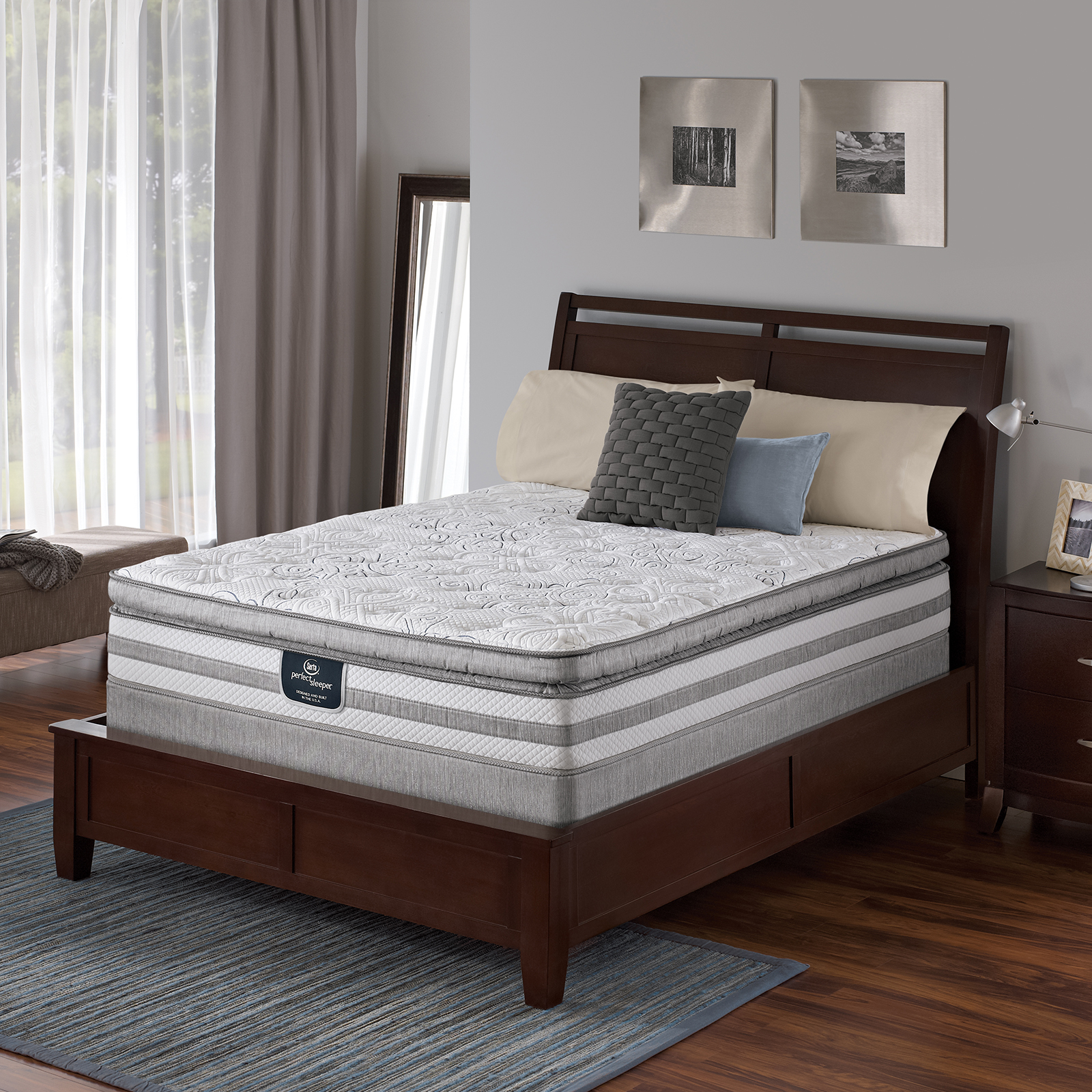 Serta Perfect Sleeper Springview Super Pillow Top Plush Queen Mattress