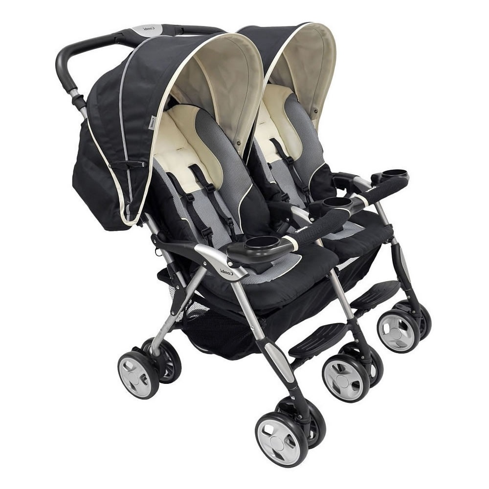 combi twin sport stroller sunset