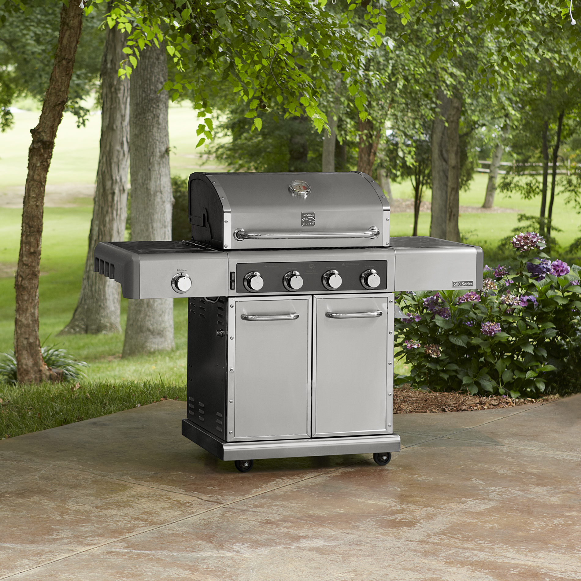 Kenmore Elite 600 Series 4 Burner Dual Fuel Stainless Steel Gas Grill