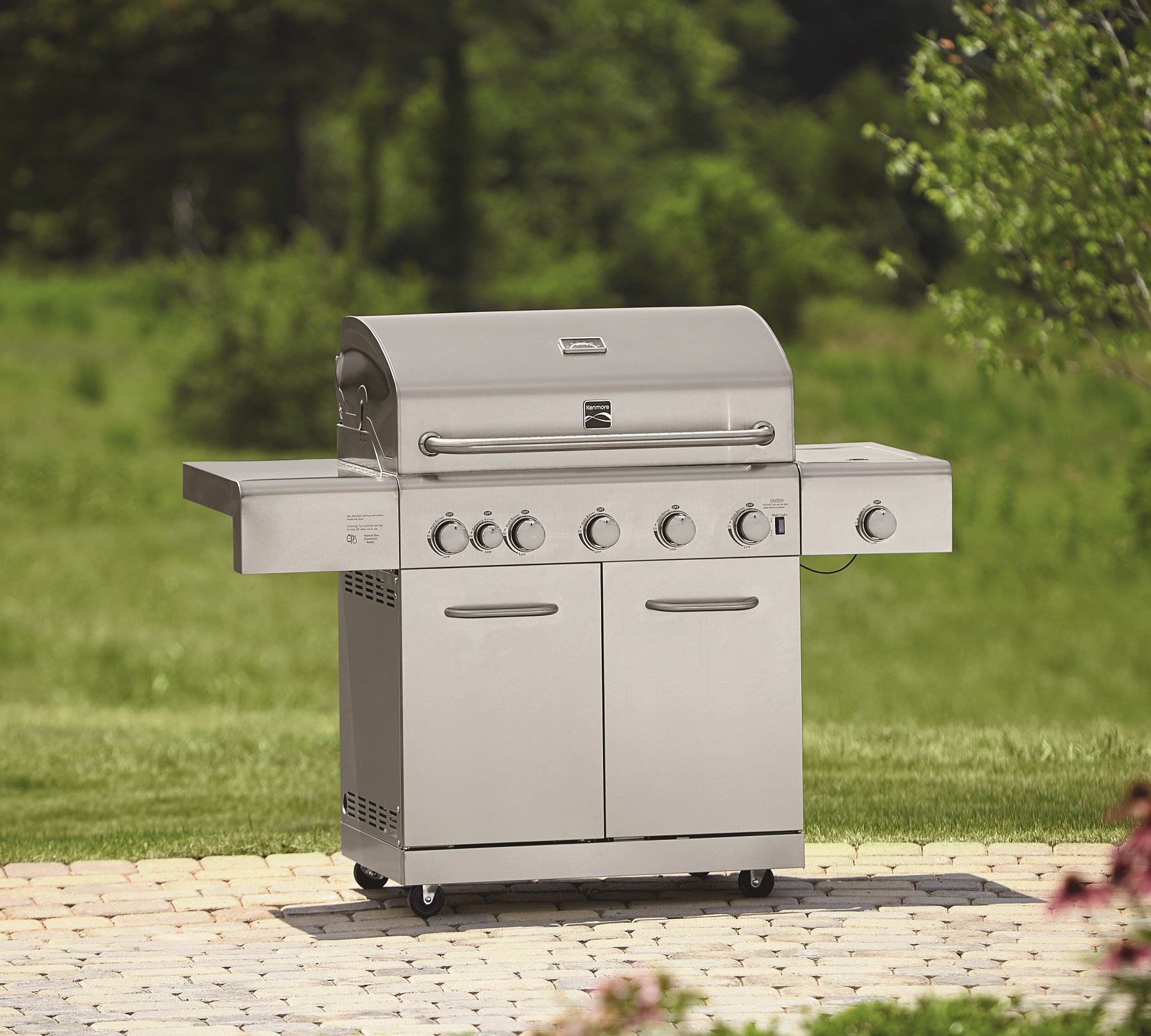 Kenmore 5Burner Gas Grill with Ceramic Searing & Rotisserie Burner