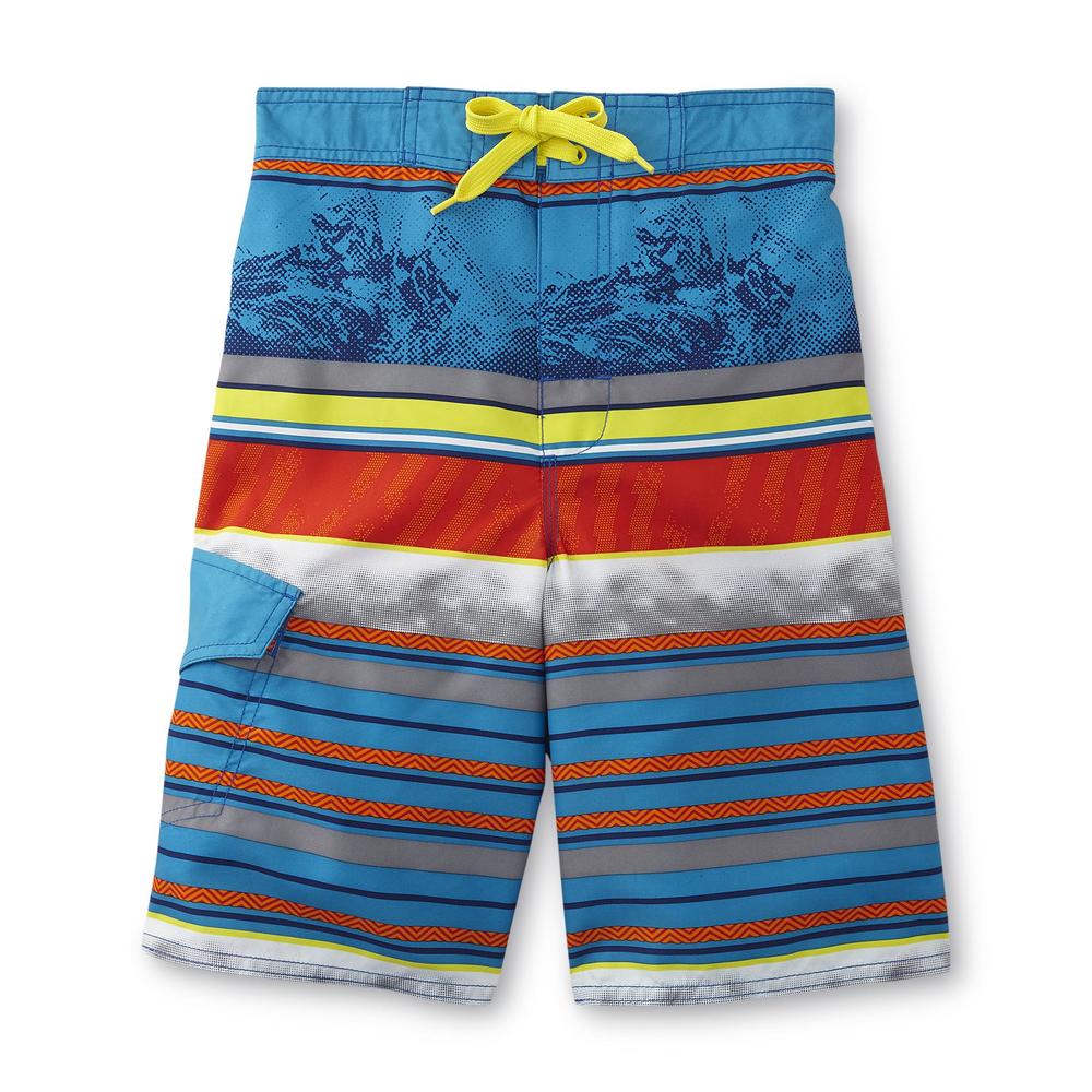 Boy's Swim Boardshorts - Striped