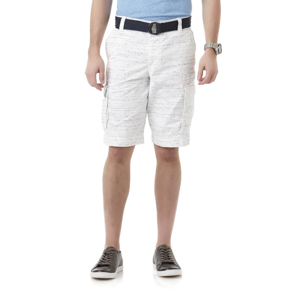 Men's Belted Cargo Shorts - Space-Dyed