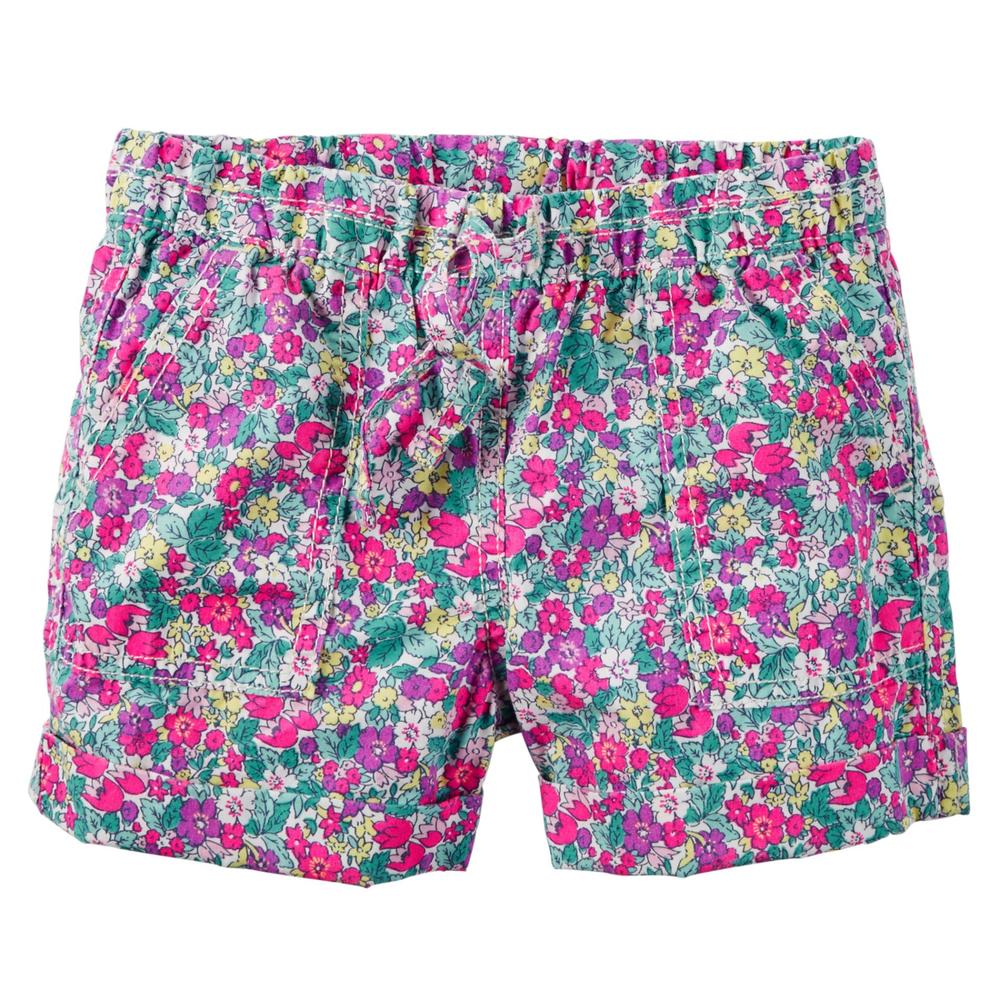 Girl's Shorts - Floral Print