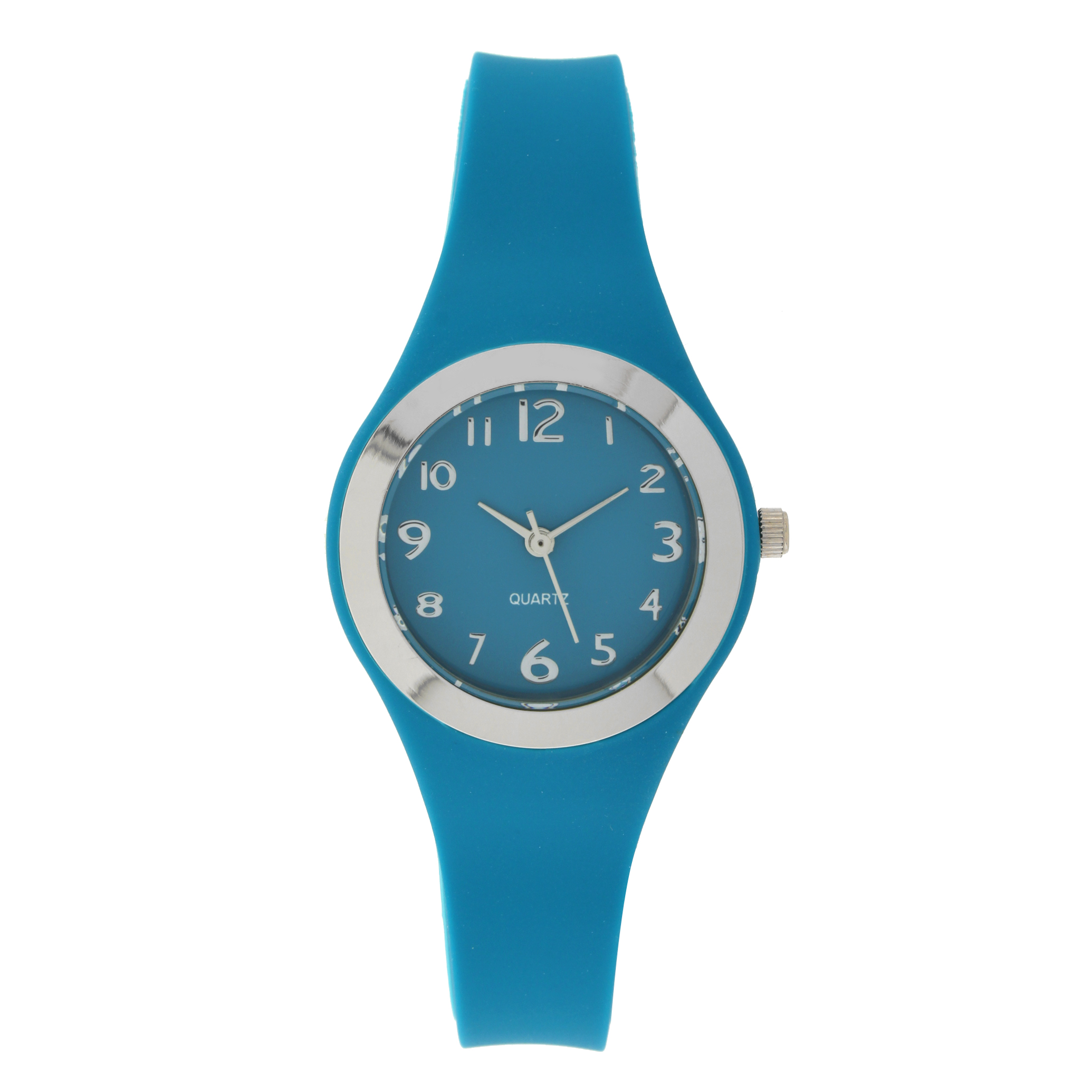 Ladies Blue Rubber Strap Watch, Women's