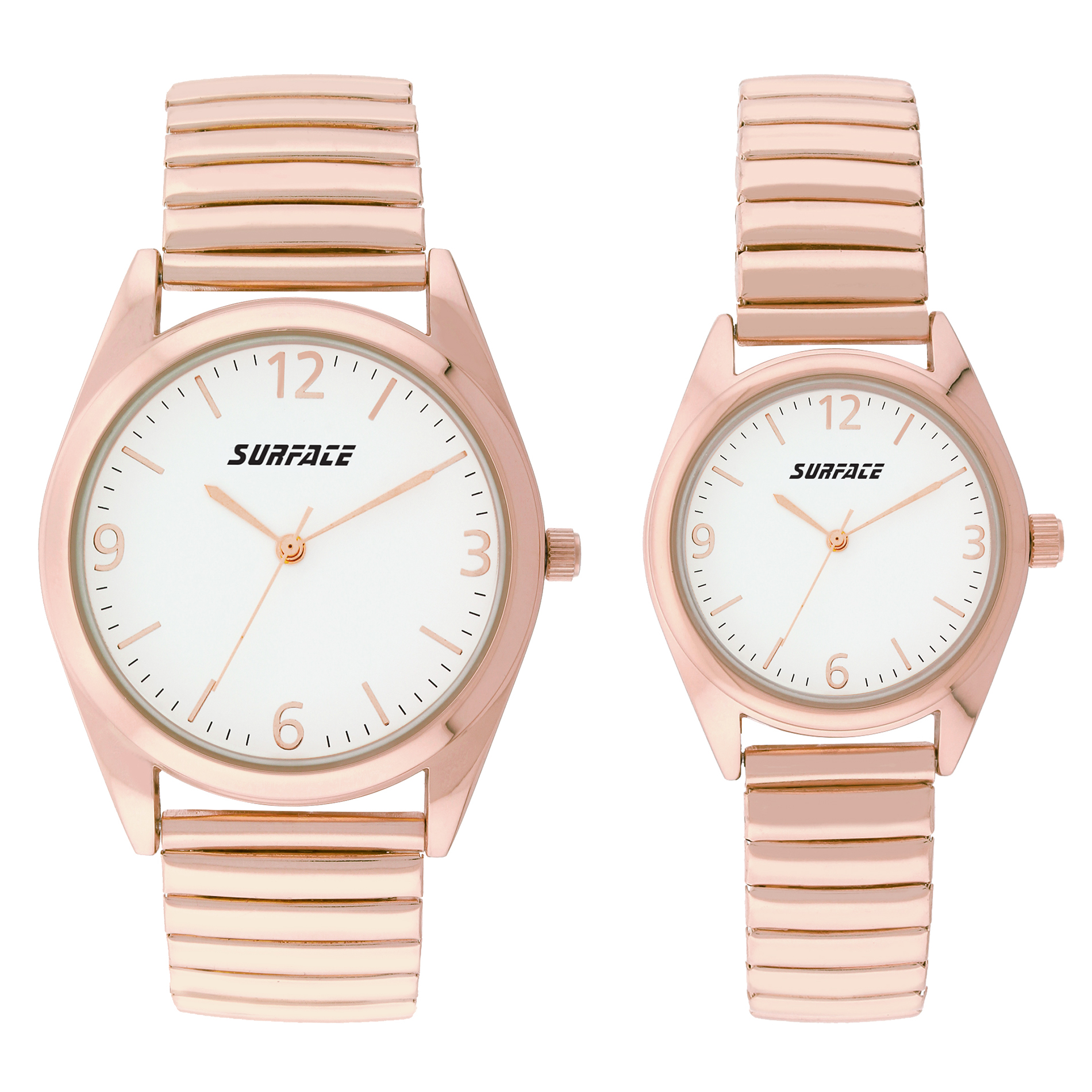 Surface His & Hers Rose Gold Watch Set