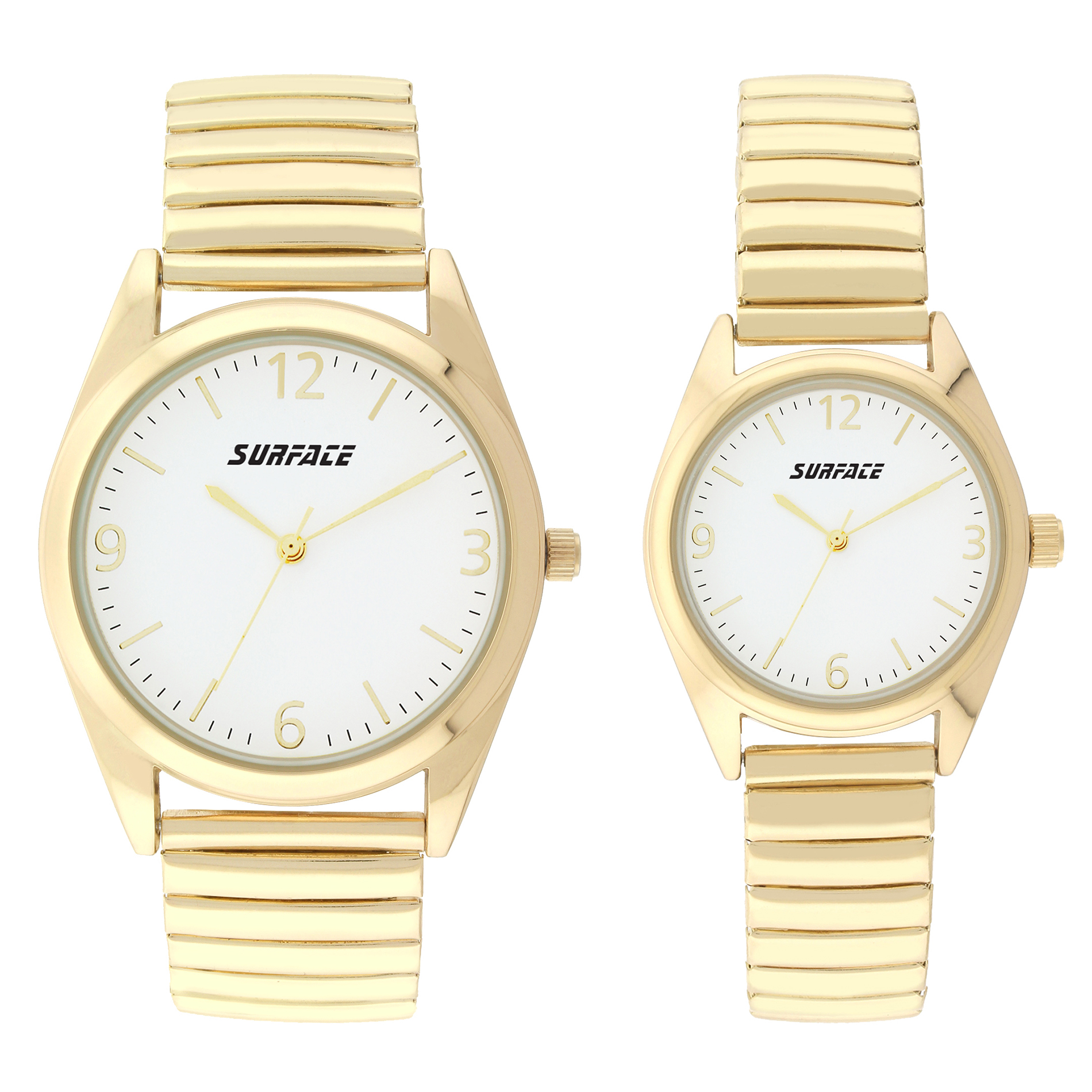 Surface His & Hers Gold Watch Set