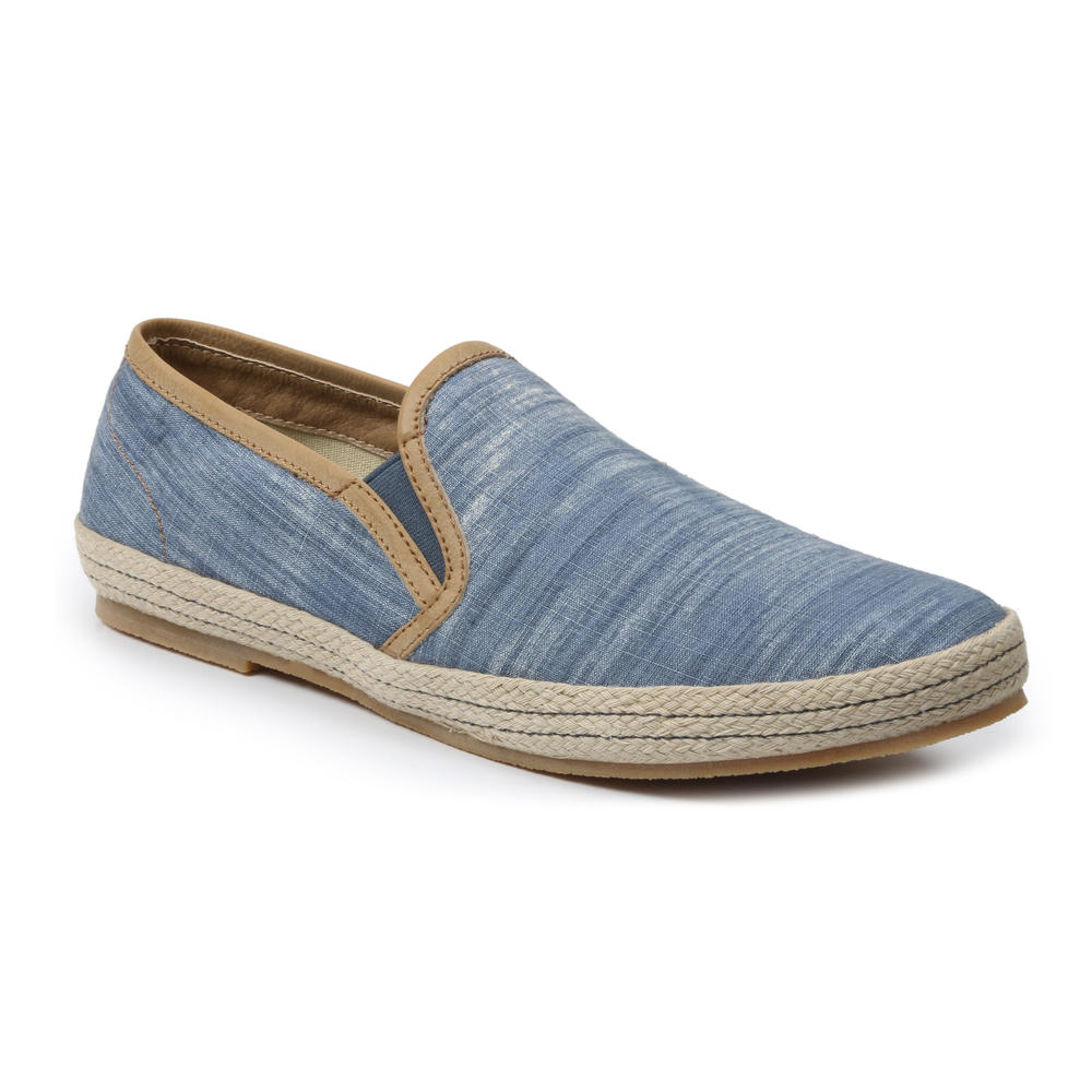 GBX Men's Dlux Blue Wash Fabric  Slip-on  Casual Shoe
