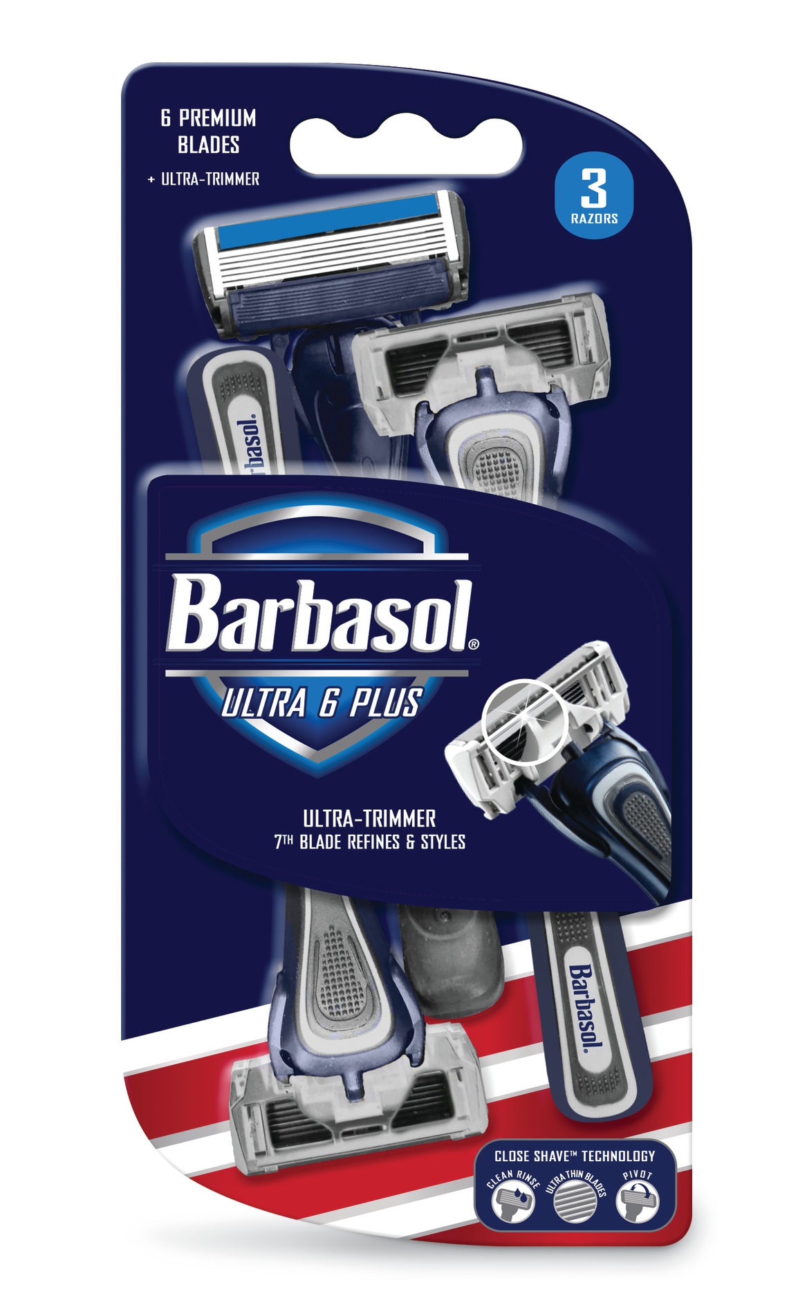 UPC 051009106316 product image for Barbasol Ultra 6 Plus Premium Disposable Razor, 3 Count | upcitemdb.com