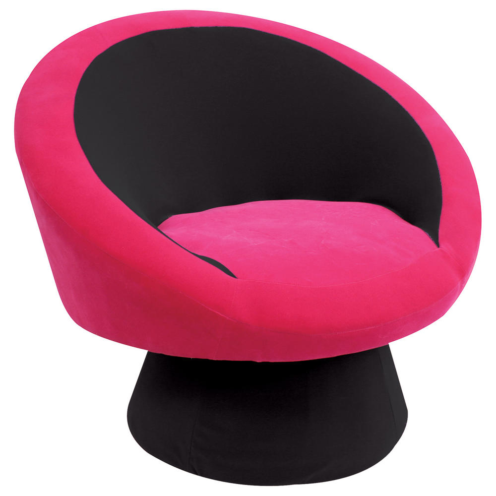 Saucer Chair Black Hot Pink