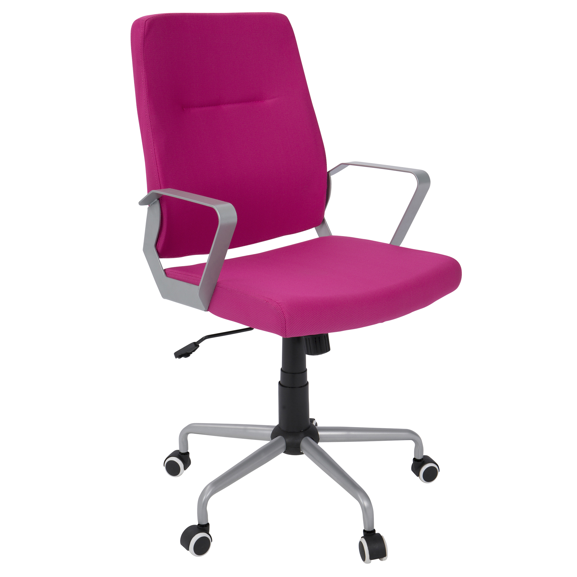 Lumisource Zip Contemporary fice Chair in Hot Pink Fabric with