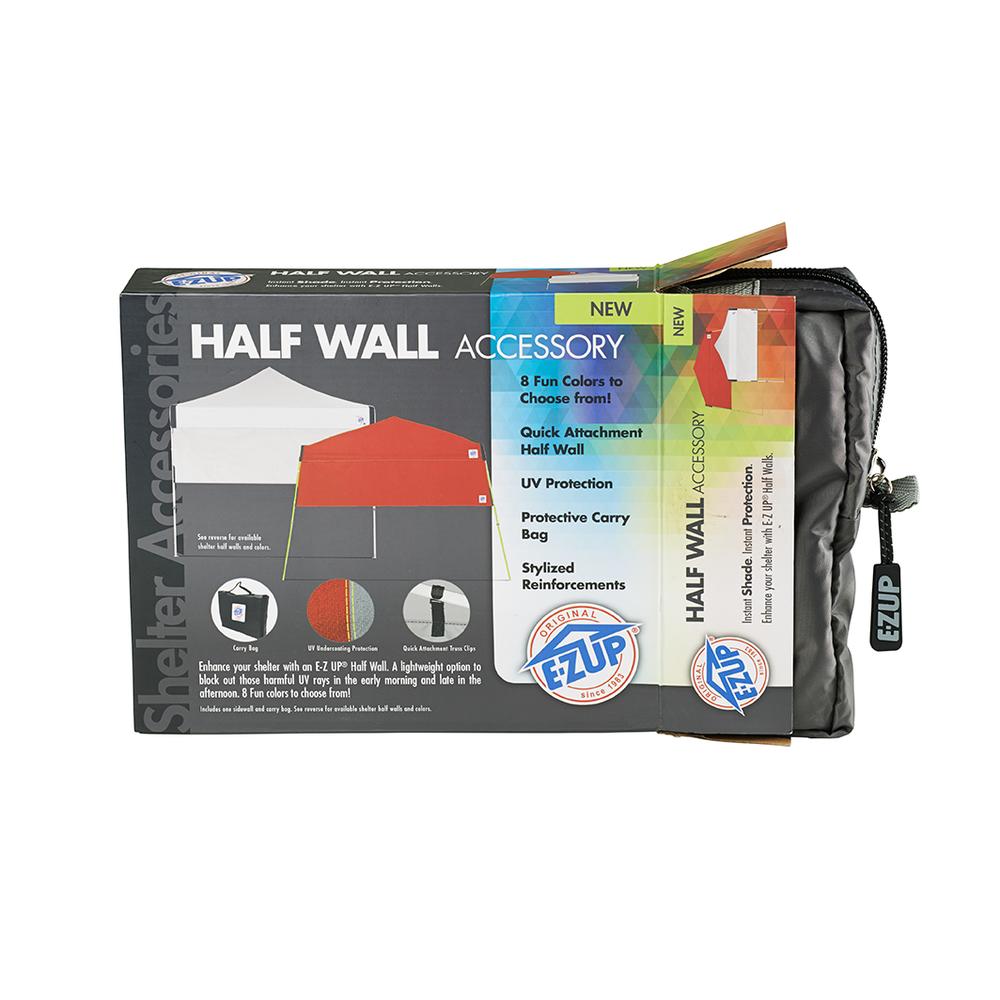 Recreational Half Wall - Angle Leg, 8' (2.5m), Steel Orange, w/Grey Accents