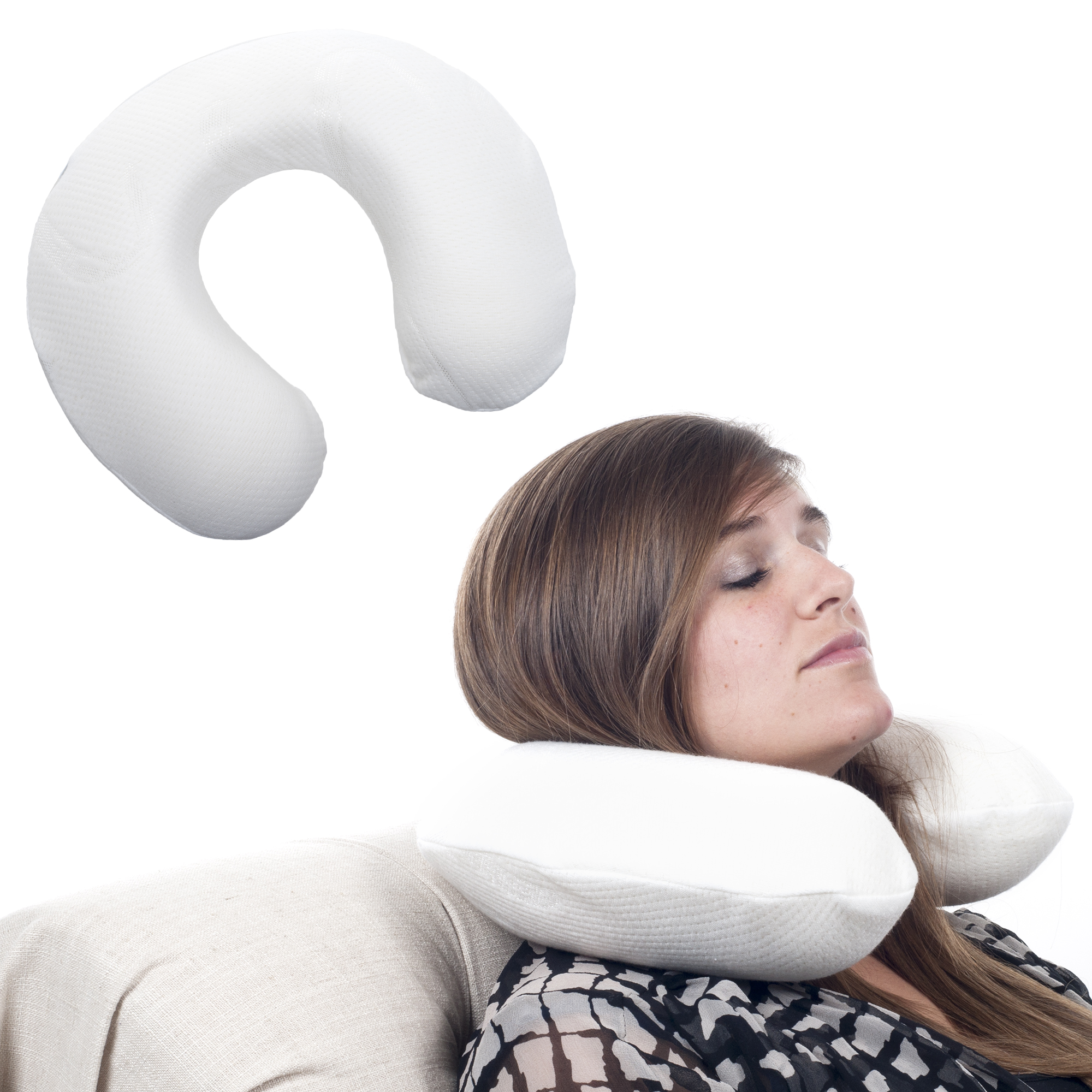 Plush Memory Foam Travel Pillow