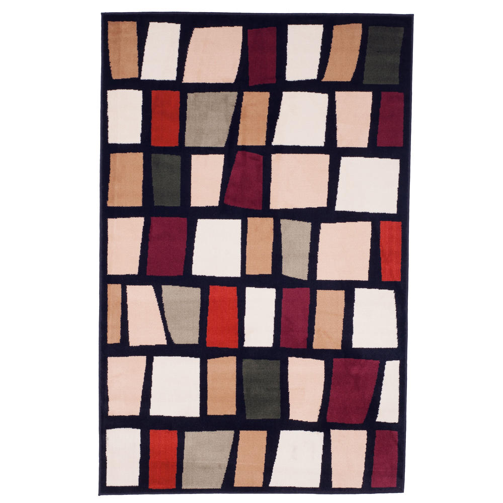 Lavish Home Contemporary Color Blocks Area Rug (5' x7'7")