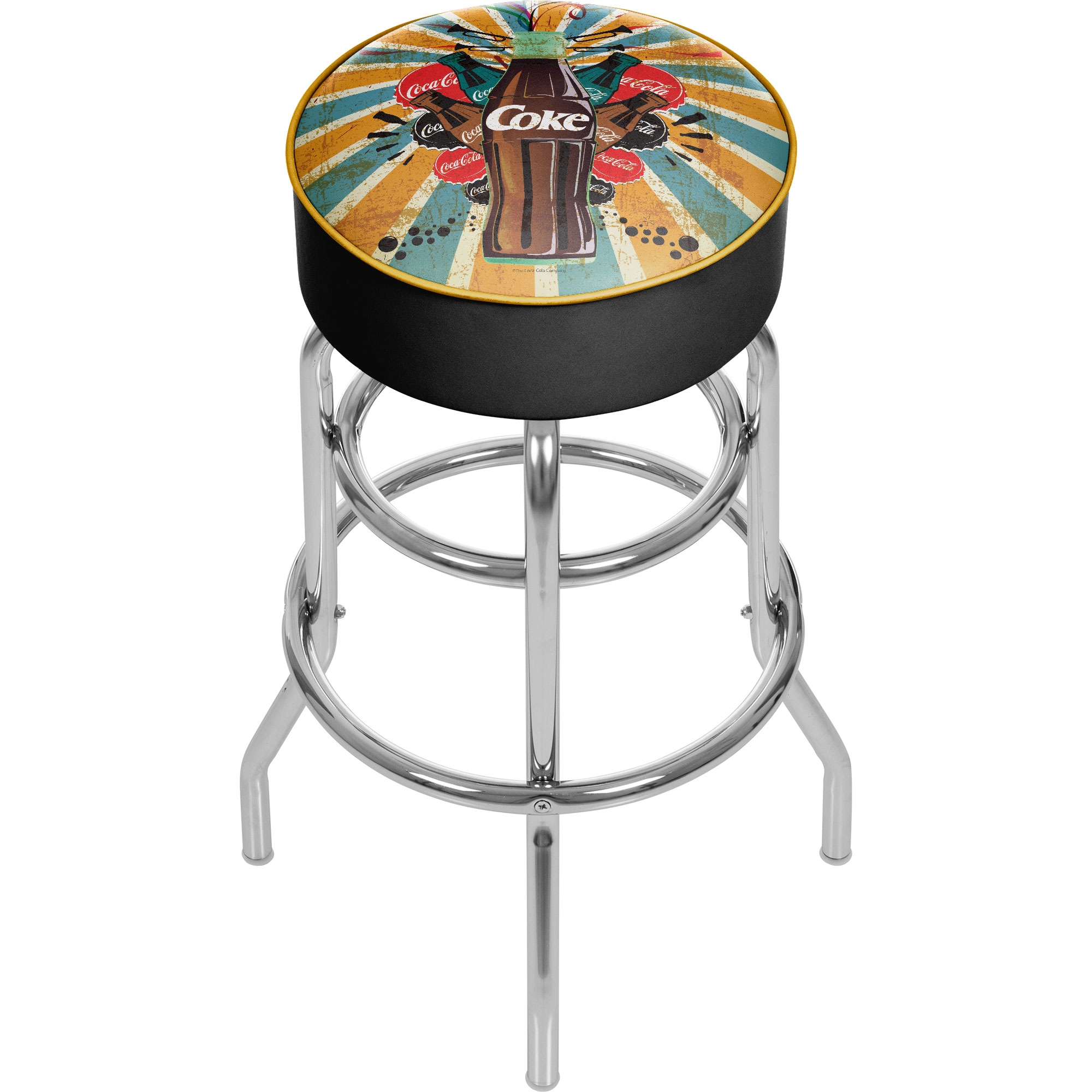 Coca Cola Brazil Color Splash Coke Bottle Pub Stool