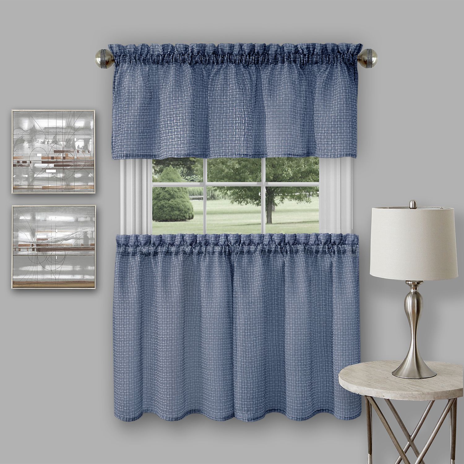 Achim Richmond Window Kitchen Curtain Tier Pair And