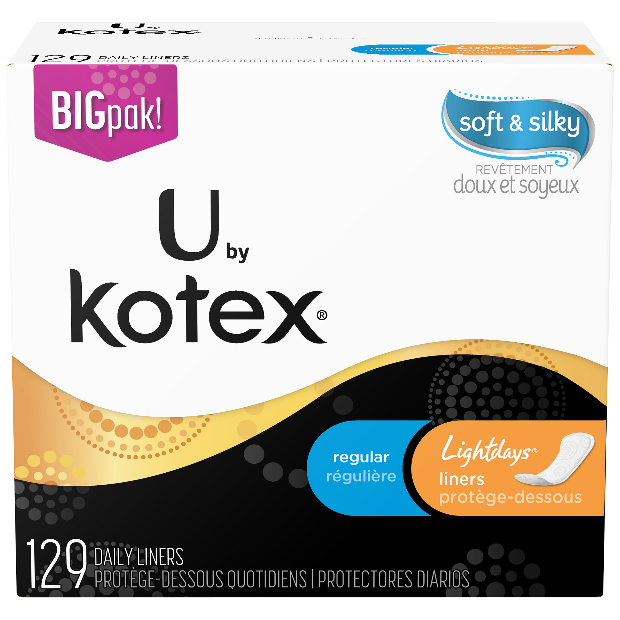 UPC 036000423358 product image for U BY KOTEX Lightdays Regular Liners 129 CT BOX | upcitemdb.com
