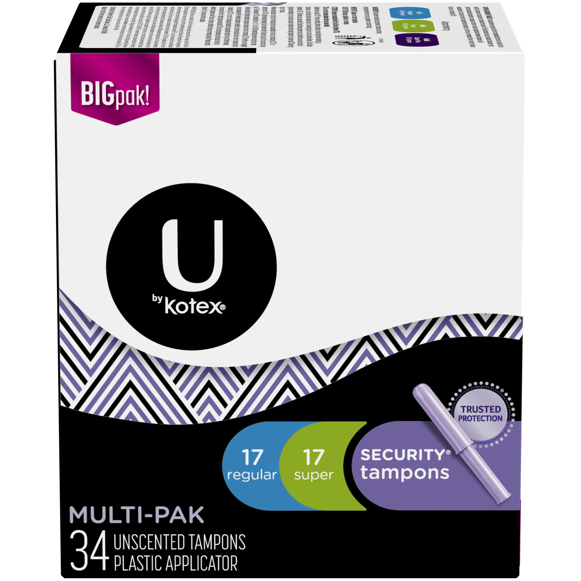 UPC 036000423402 Kotex Tampons 34 CT BOX