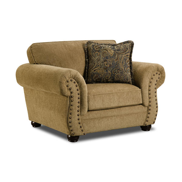 Simmons Upholstery 4277 PK CH Victoria Stationary Chair Antique