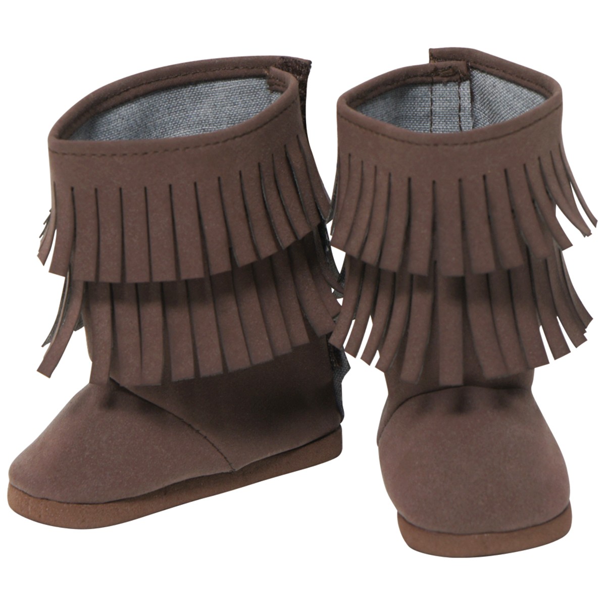UPC 028444889142 product image for Fibre-Craft Springfield Collection Fringe Boots, Brown | upcitemdb.com