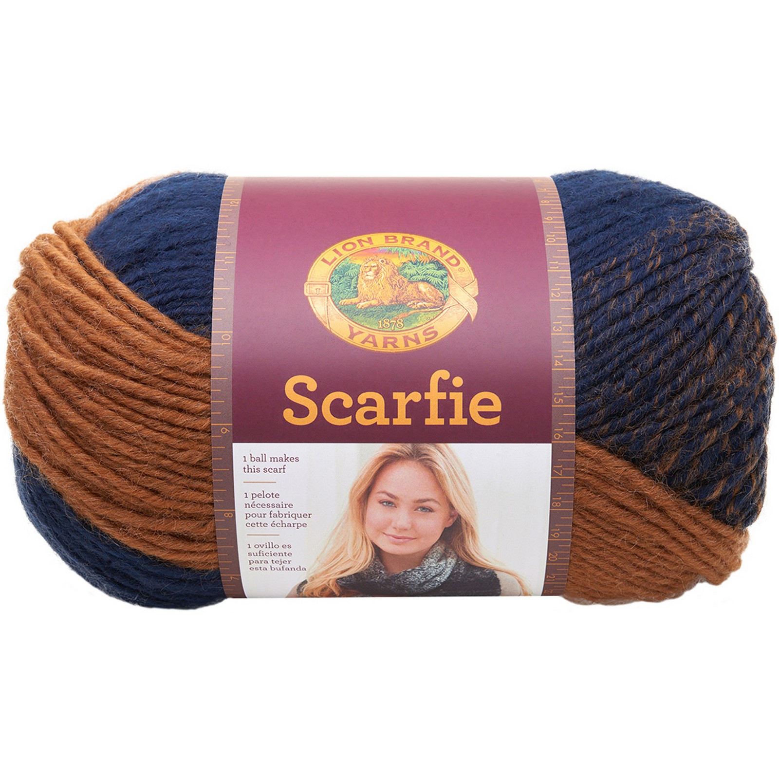 Scarfie Yarn Ochre/Navy - Home - Crafts & Hobbies - Knitting & Croche...