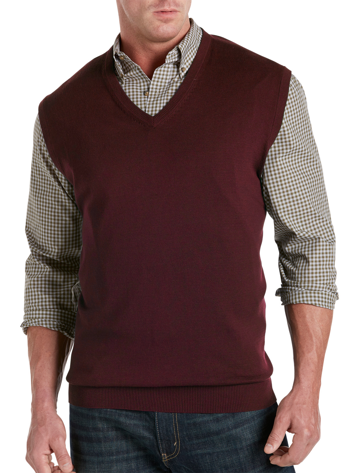 Harbor Bay Men's Big and Tall V-Neck Sweater Vest