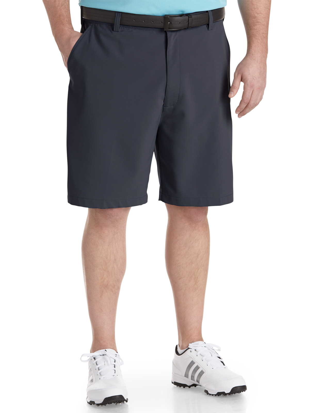 Reebok Men's Big and Tall Flat-Front Solid Shorts