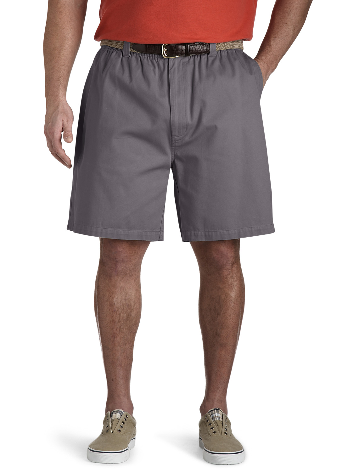 Harbor Bay Men's Big and Tall ElasticWaist Twill Shorts