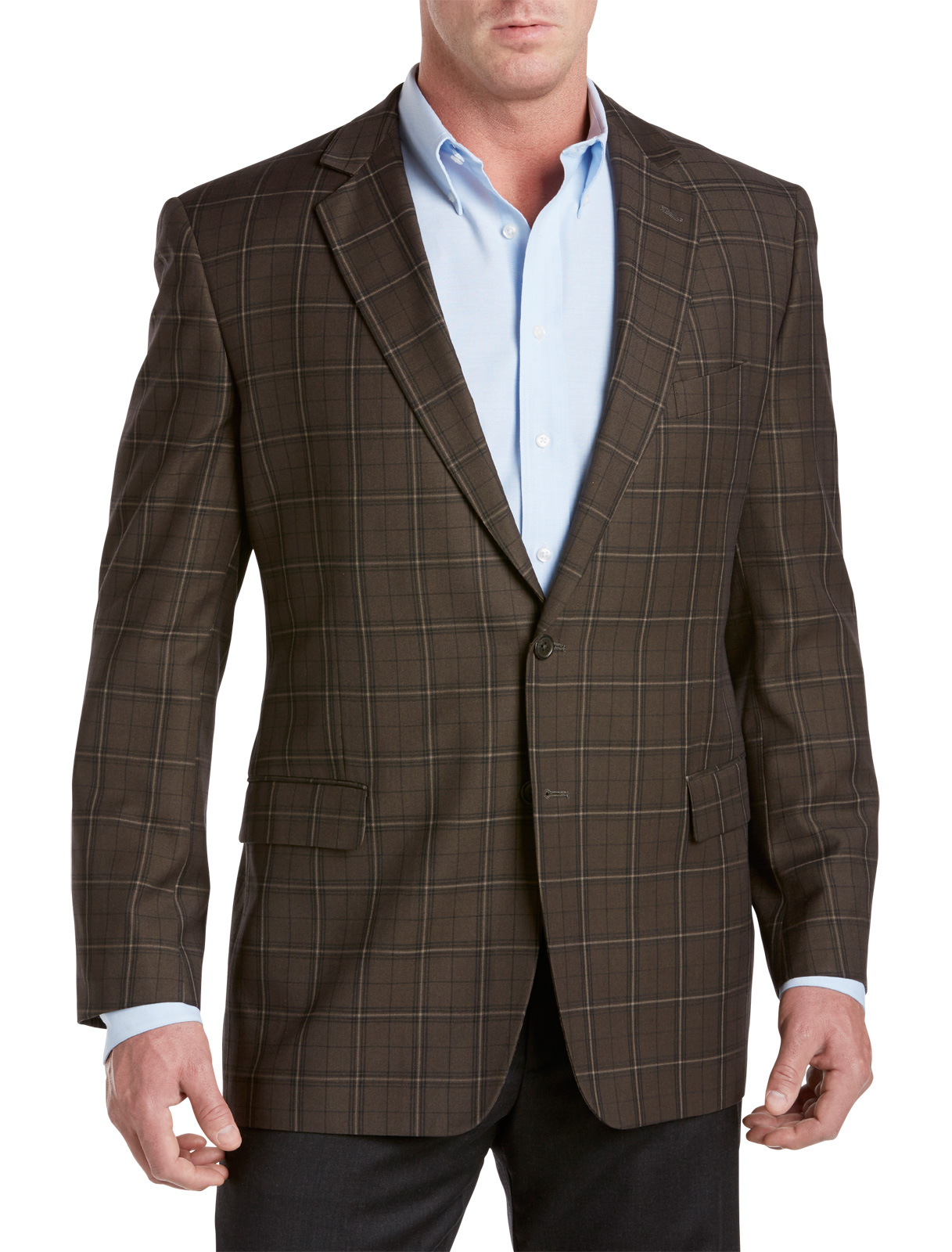 Oak Hill Men's Big and Tall Windowpane Sport Coat Shop Your Way