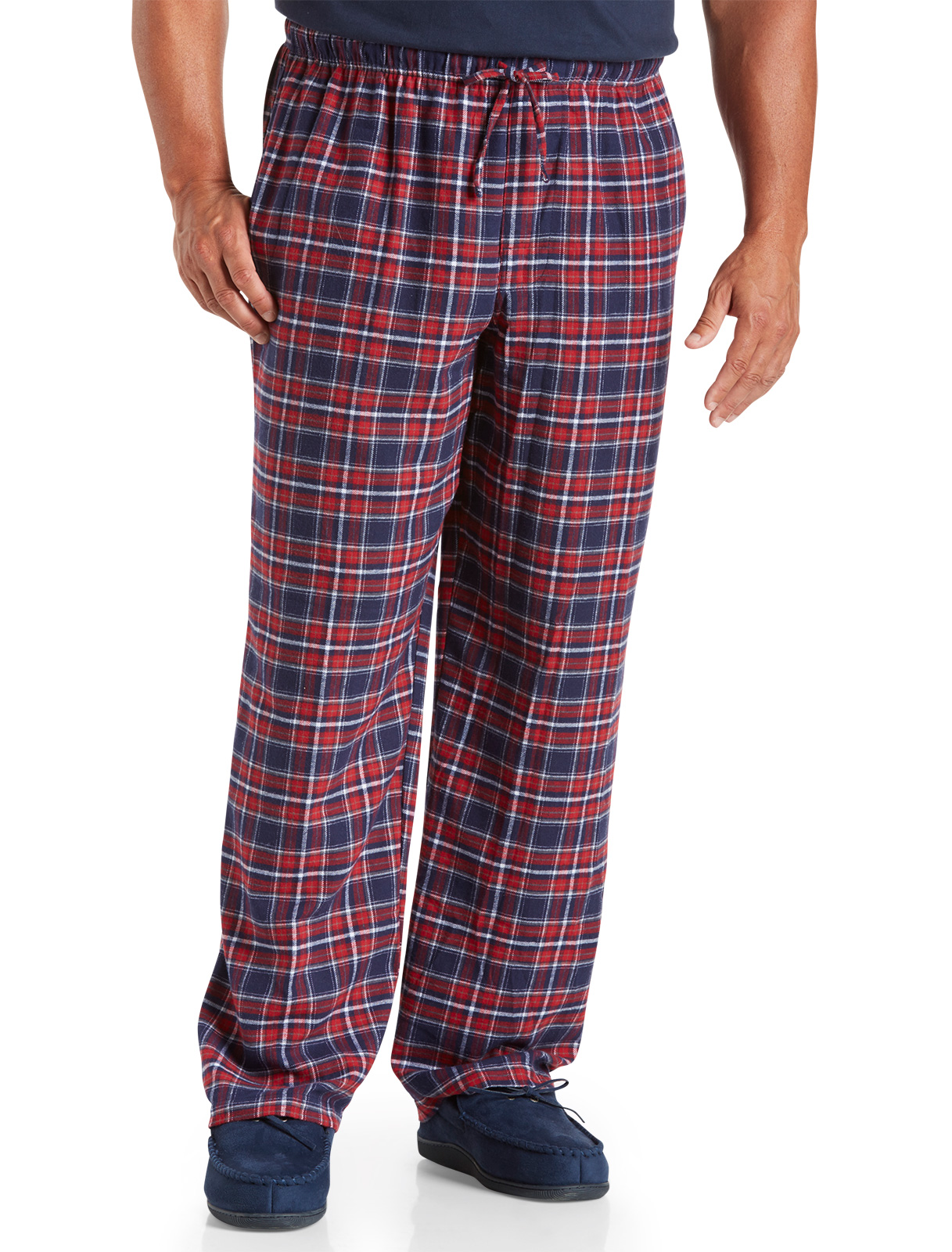 Harbor Bay Men's Big and Tall Plaid Flannel Lounge Pants