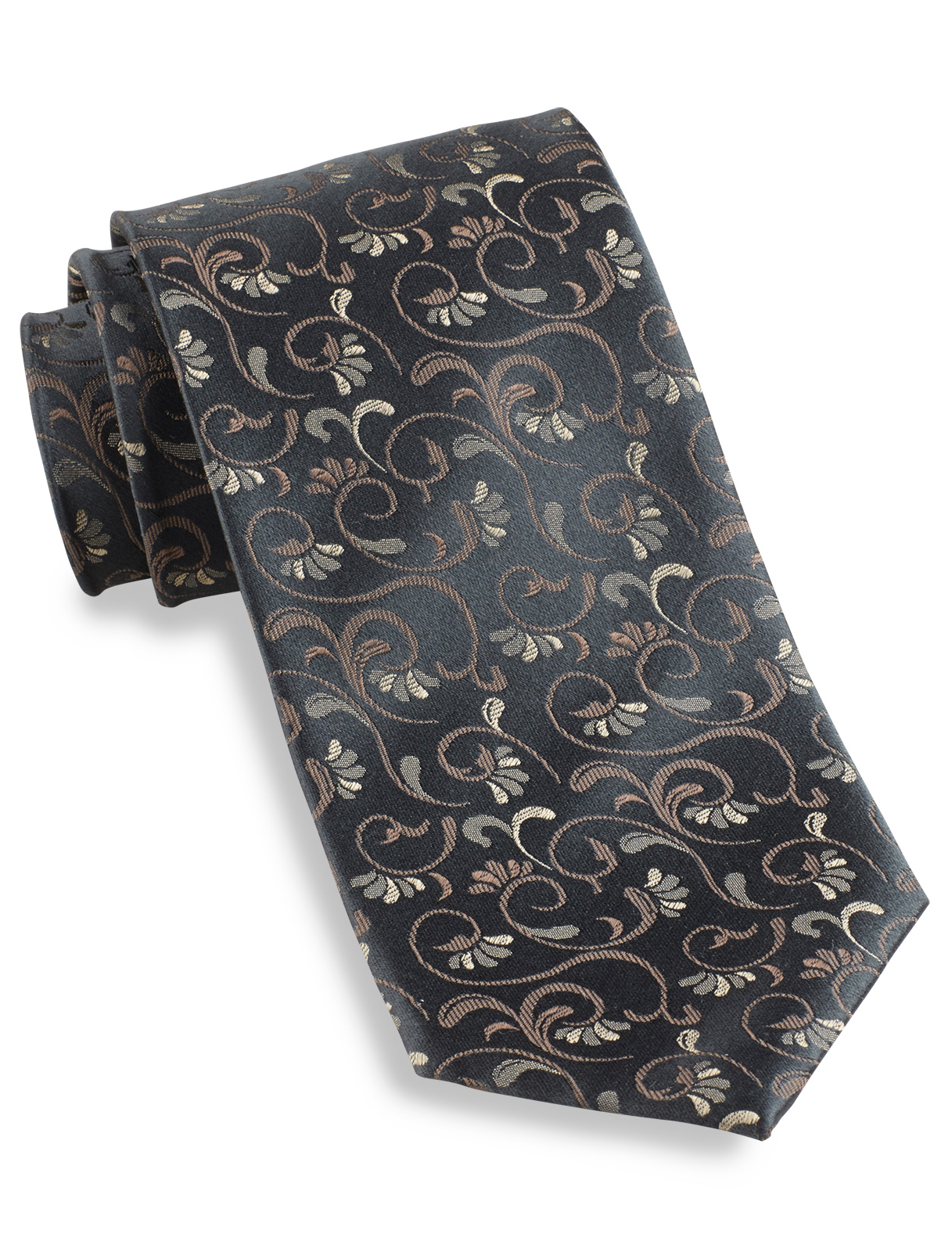 Synrgy Men's Big and Tall Floral Silk Tie