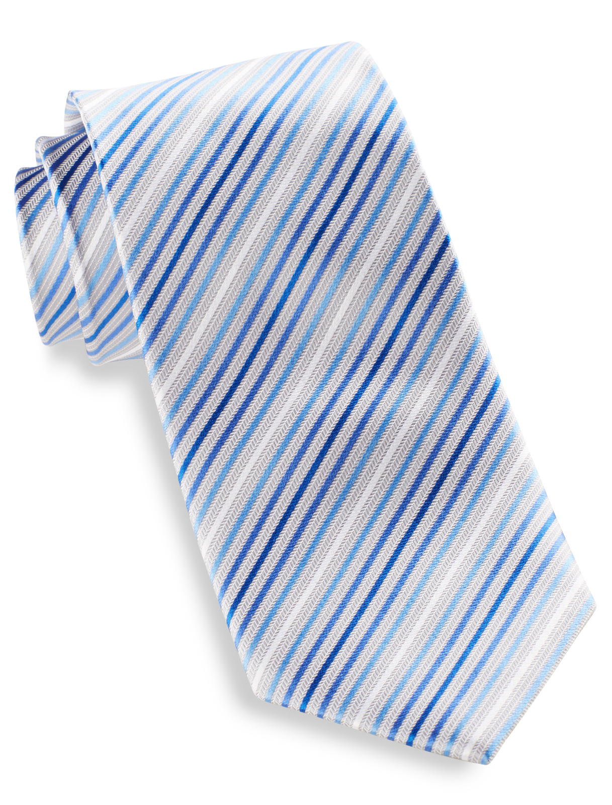 Synrgy Men's Big and Tall Skinny Stripe Silk Tie