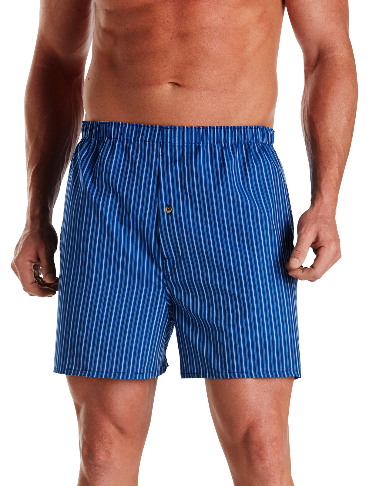 Harbor Bay Mens' Big and Tall 3pk Stripe Woven Boxers