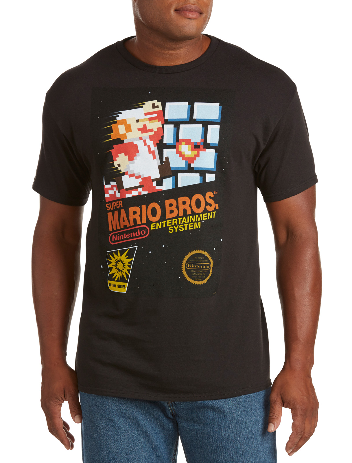 True Nation Men's Big and Tall Super Mario Bros. Graphic Tee
