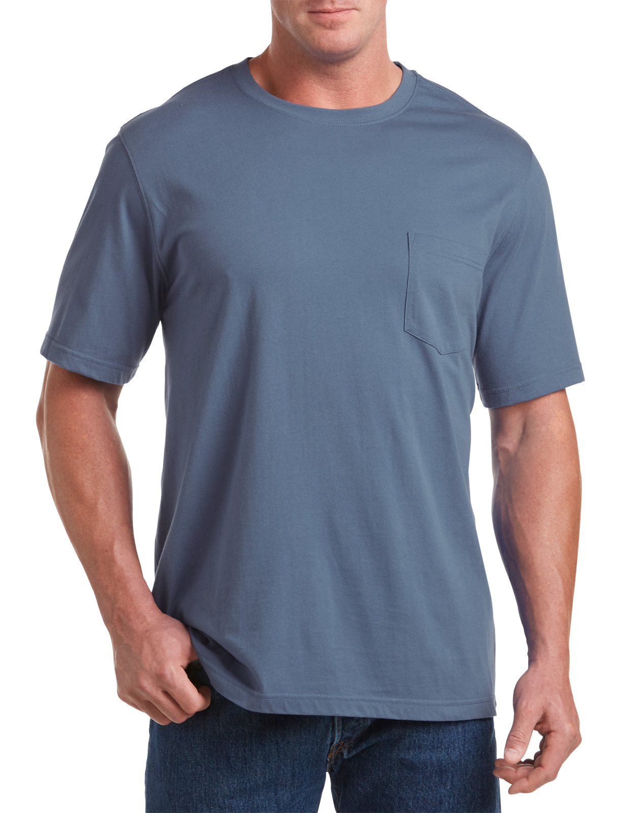 Harbor Bay Men's Big and Tall Wicking Jersey Pocket Tee