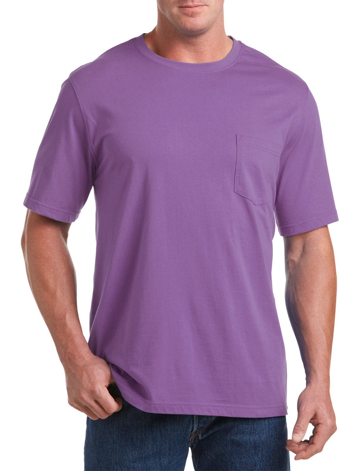 Harbor Bay Men's Big and Tall Wicking Jersey Pocket Tee