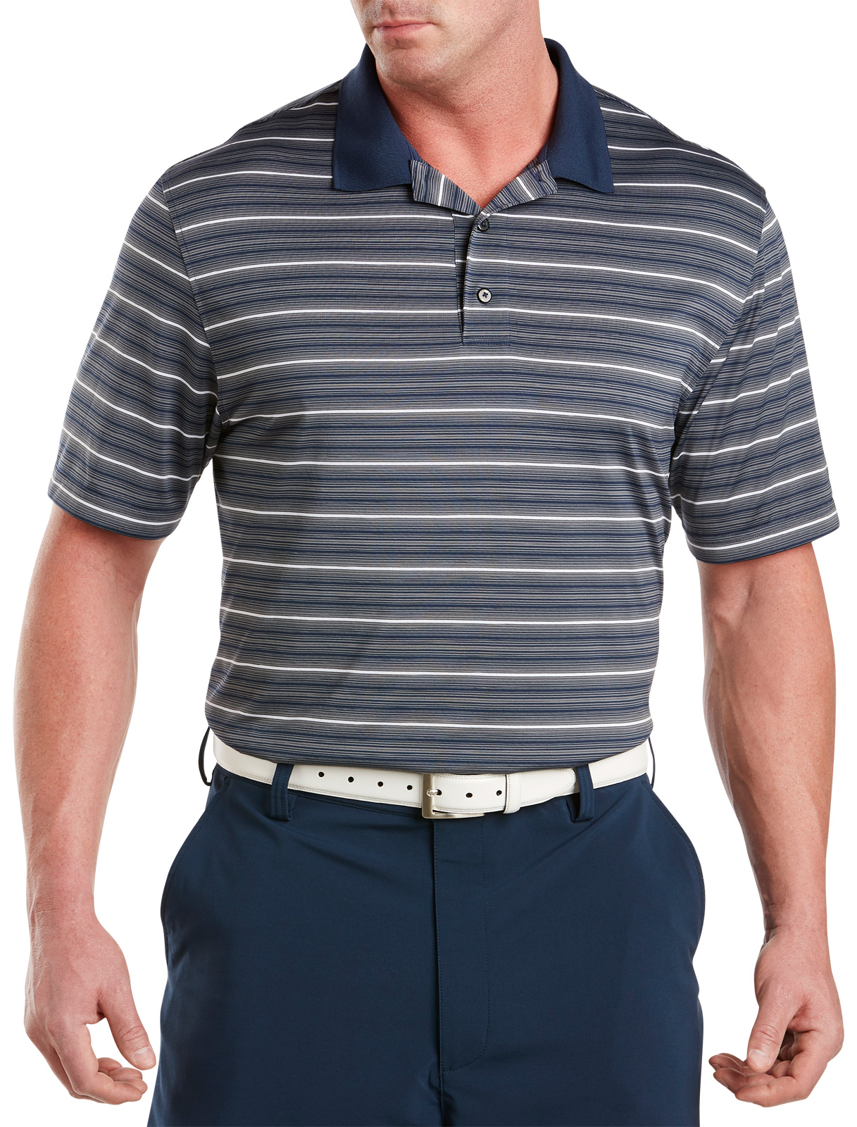 Reebok Men's Big and Tall Multi-Stripe Golf Polo