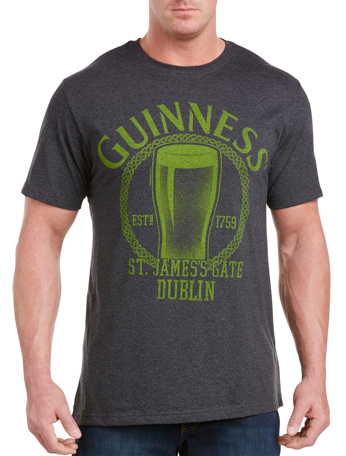 True Nation Men's Big and Tall In Dublin Guiness Graphic Tee