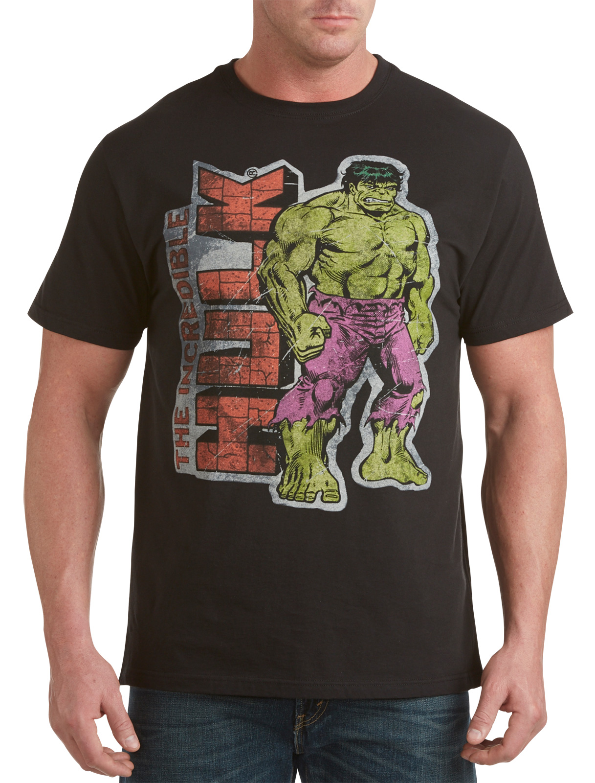 555 Turnpike Men's Big and Tall Incredible Hulk Graphic Tee