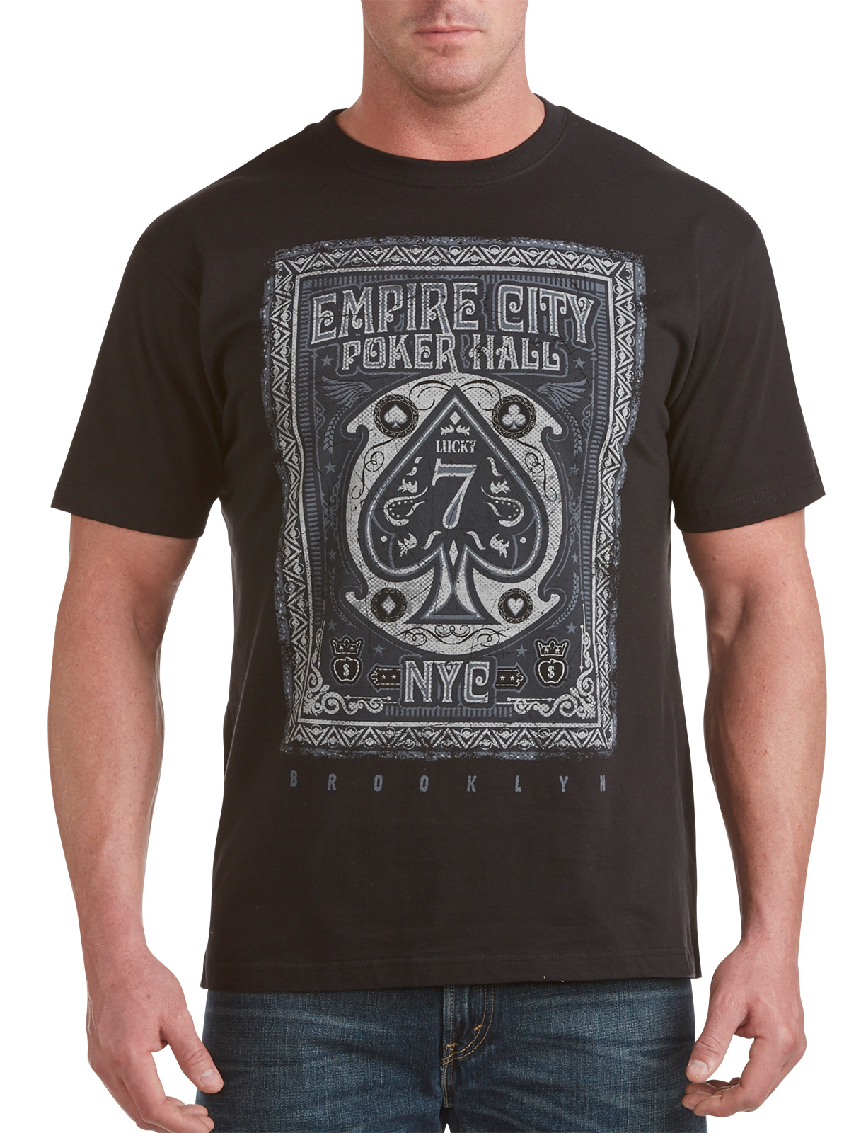 555 Turnpike Men's Big and Tall Empire City Poker Hall Graphic Tee