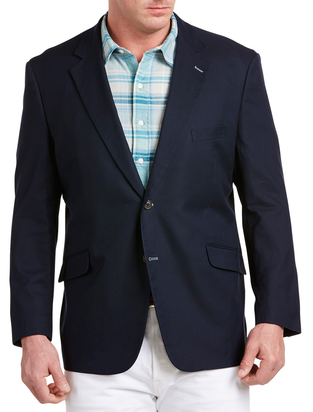 Oak Hill Men's Big and Tall Updated Piped Blazer