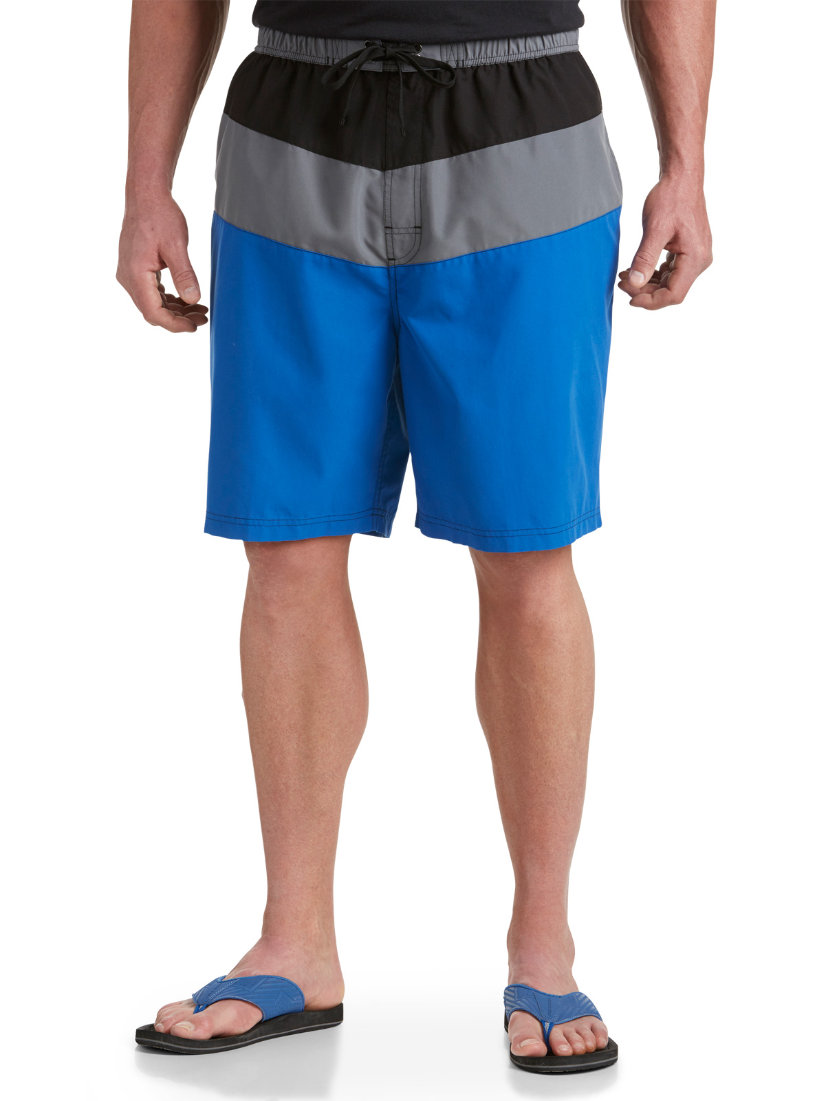 True Nation Men's Big and Tall Bold Colorblocked Swim Trunks Shop Your Way Online Shopping