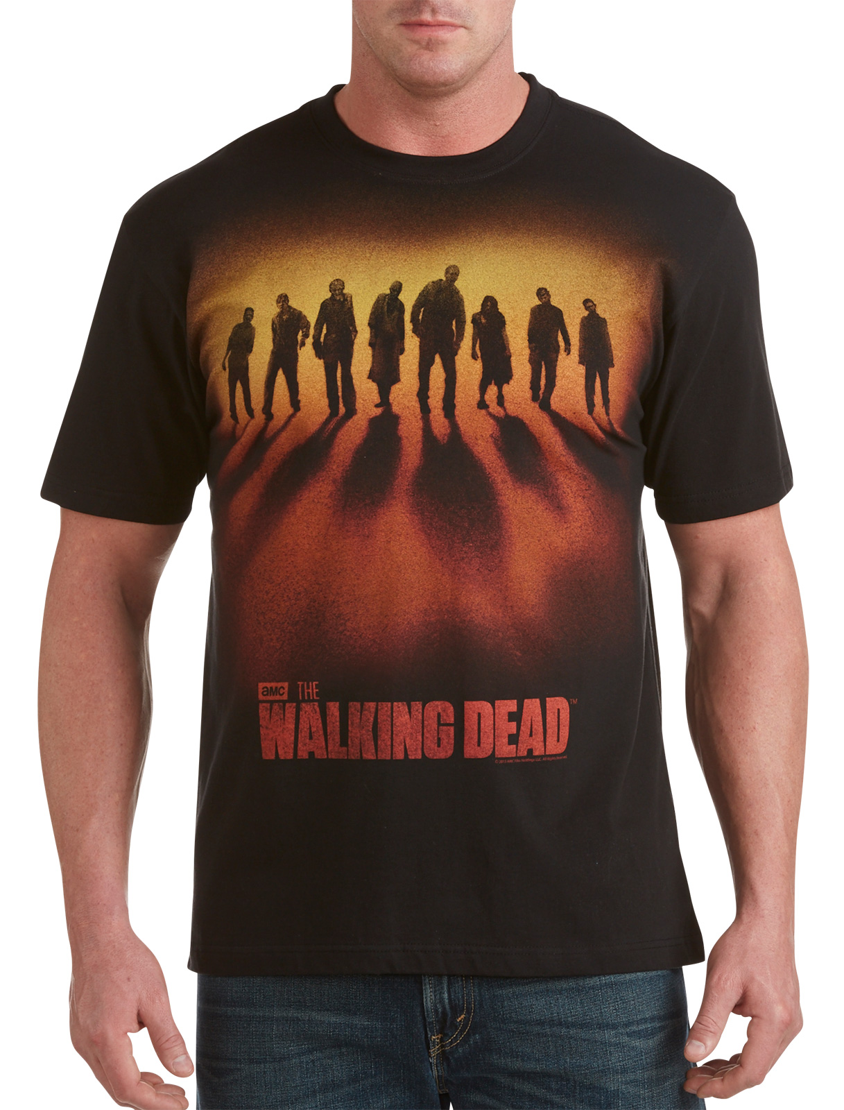 True Nation Men's Big and Tall Walking Dead&#174; Zombie Line Up Graphic Tee