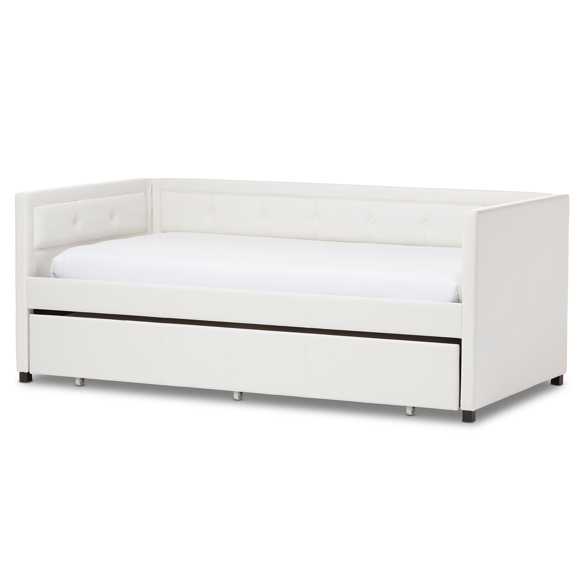 Baxton Studio Frank Modern and Contemporary White Faux Leather