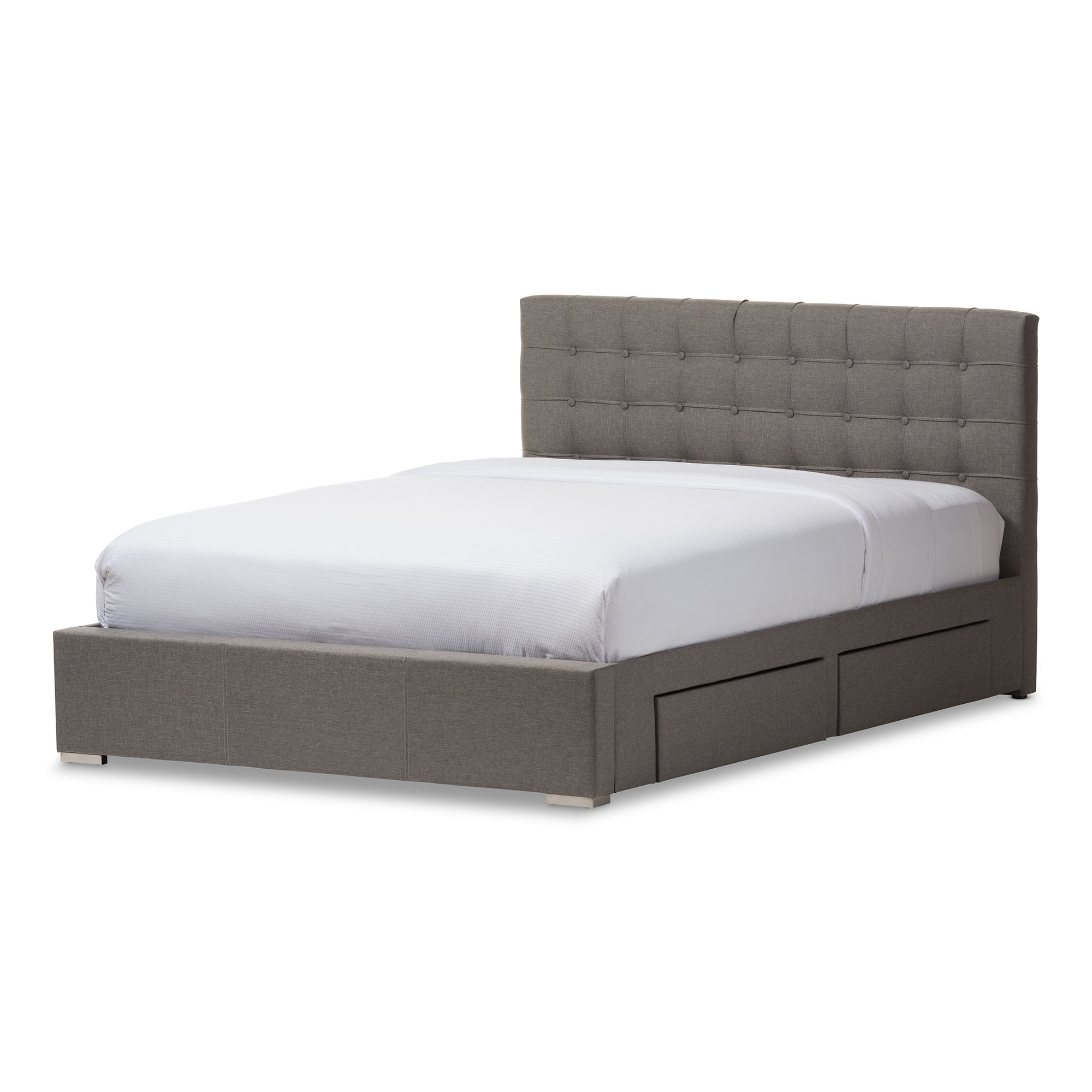 Baxton Studio Rene Modern and Contemporary King Size Grey