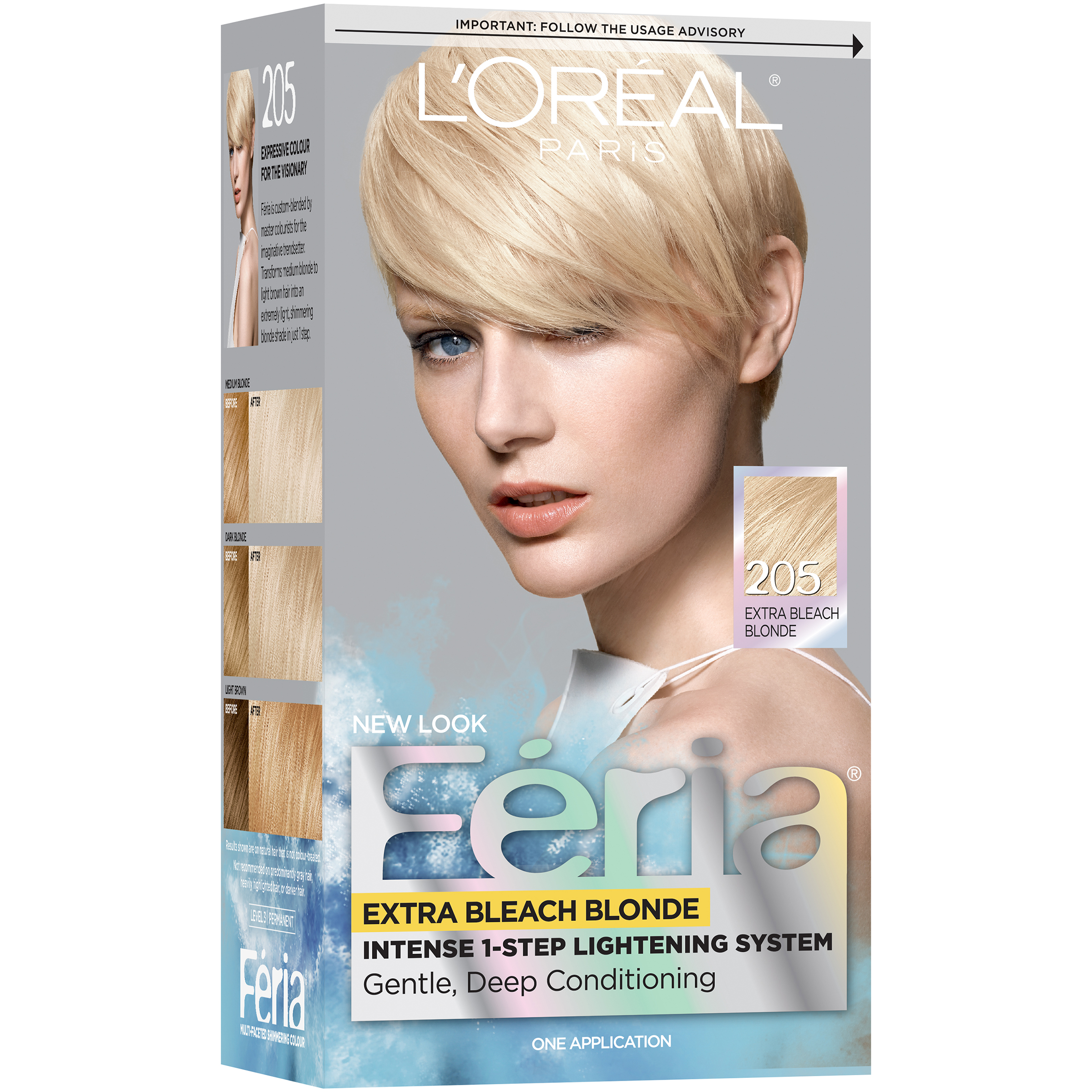 L'Oreal Paris Feria® Intense 1Step Ligtening System 205 Extra Bleach