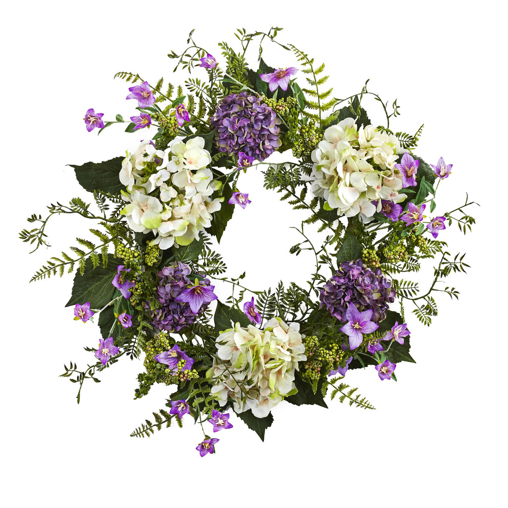 Floral Hydrangea Wreath  Kmart.com