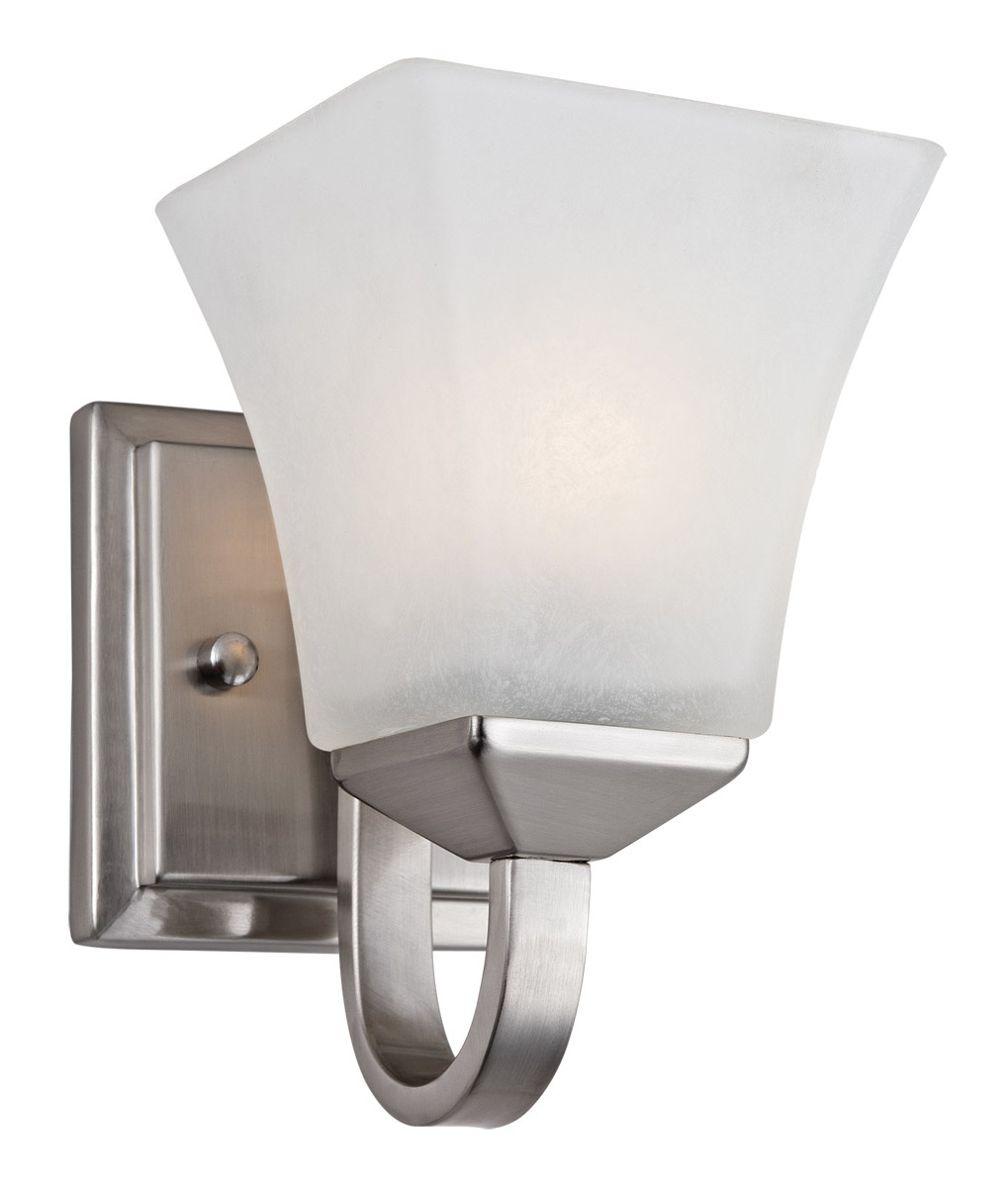 Design House 514745 Torino 1-Light Wall Sconce, Satin Nickel Finish