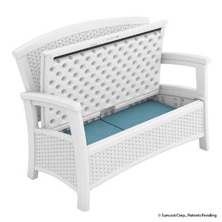 Suncast ELEMENTS™ Loveseat with Storage, White - Outdoor ...