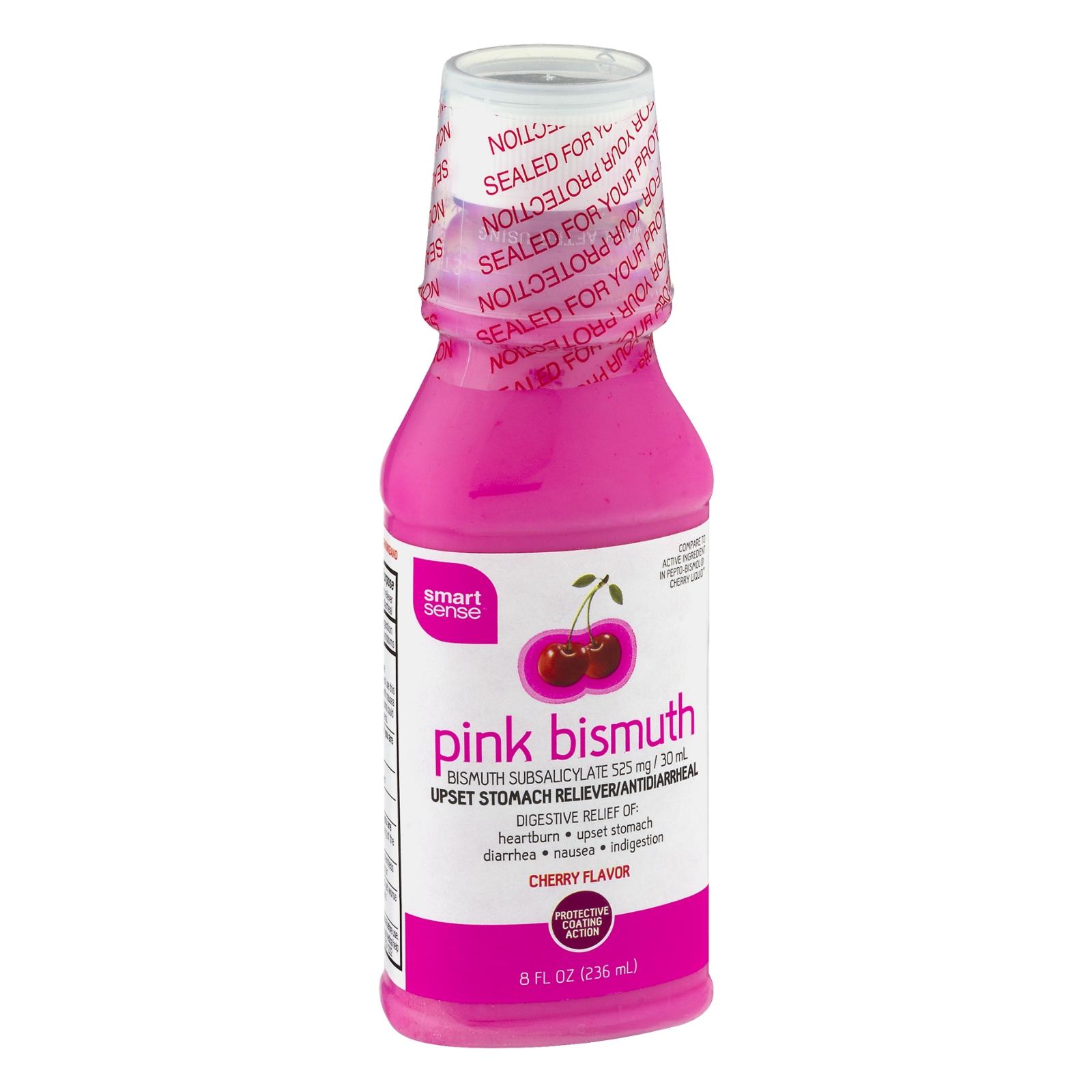 Smart Sense Pink Bismuth Upset Stomach Reliever/Antidiarrheal Cherry 8.