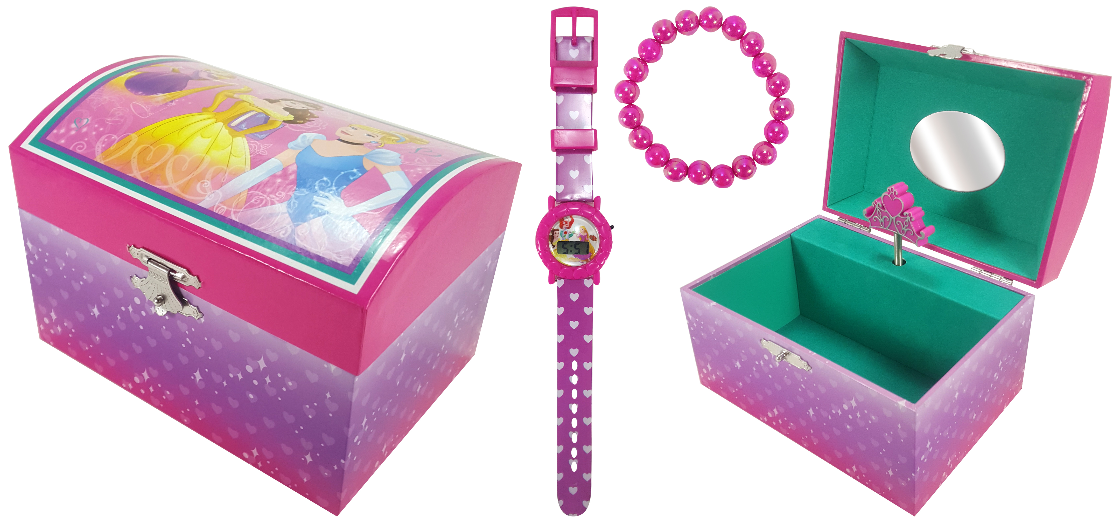 Disney Princesses Musical Jewelry Box Set